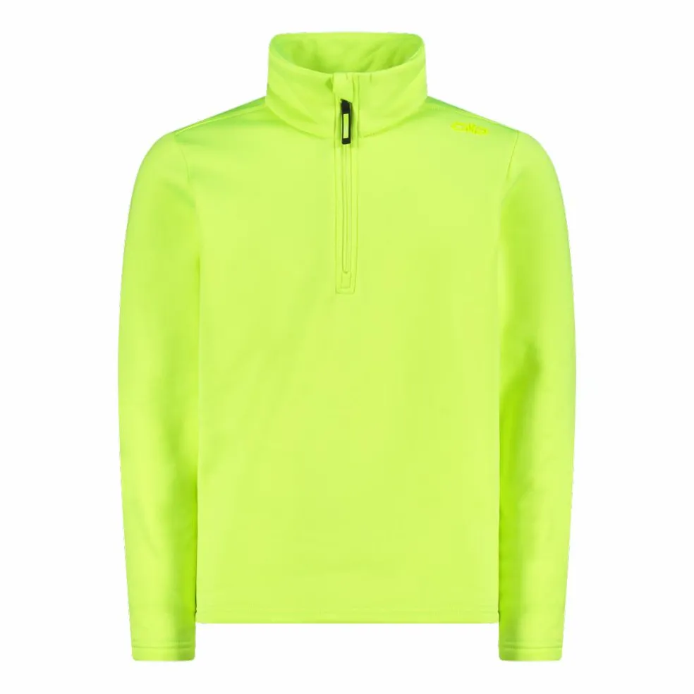 Jungen Stretch Performance Stehkragenshirt mit kurzem Reißverschluss