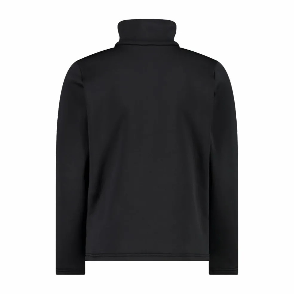 Jungen Stretch Performance Stehkragenshirt mit kurzem Reißverschluss