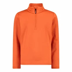 Jungen Stretch Performance Stehkragenshirt mit kurzem Reißverschluss