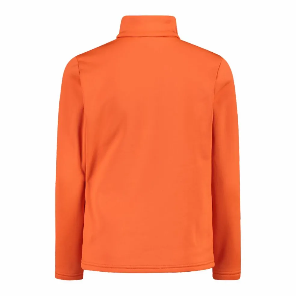 Jungen Stretch Performance Stehkragenshirt mit kurzem Reißverschluss