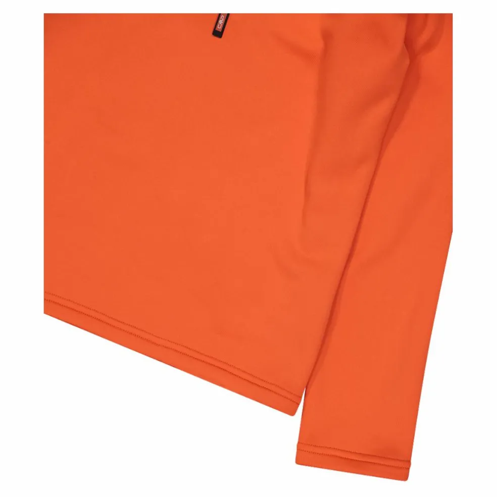 Jungen Stretch Performance Stehkragenshirt mit kurzem Reißverschluss