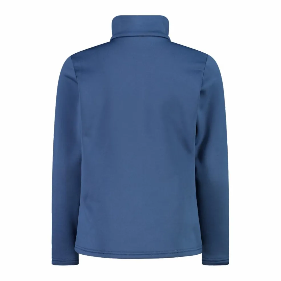 Jungen Stretch Performance Stehkragenshirt mit kurzem Reißverschluss