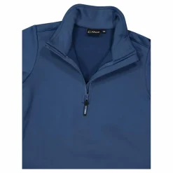 Jungen Stretch Performance Stehkragenshirt mit kurzem Reißverschluss