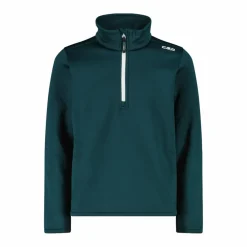 Jungen Stretch Performance Stehkragenshirt mit kurzem Reißverschluss