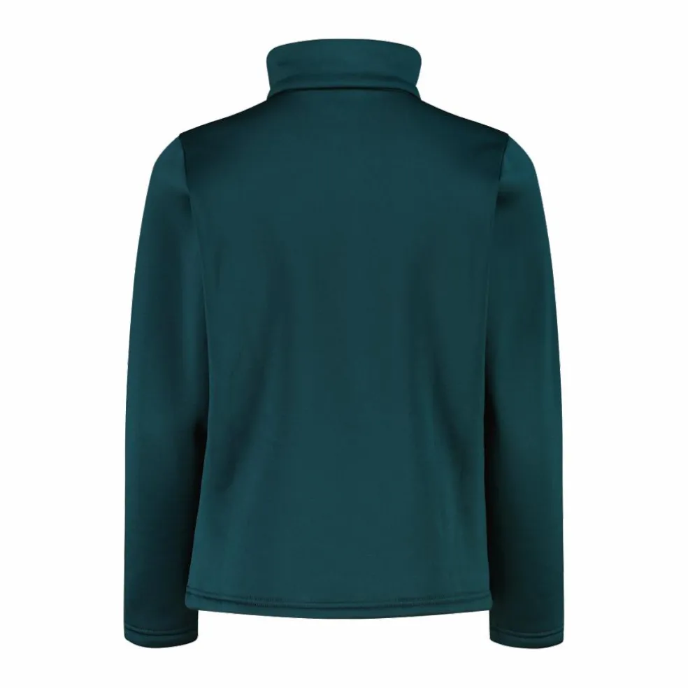 Jungen Stretch Performance Stehkragenshirt mit kurzem Reißverschluss