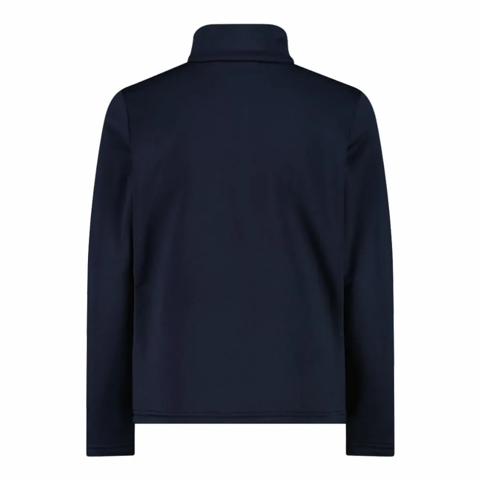 Jungen Stretch Performance Stehkragenshirt mit kurzem Reißverschluss