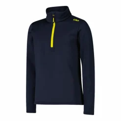 Jungen Stretch Performance Stehkragenshirt mit kurzem Reißverschluss