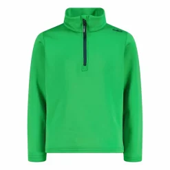 Jungen Stretch Performance Stehkragenshirt mit kurzem Reißverschluss