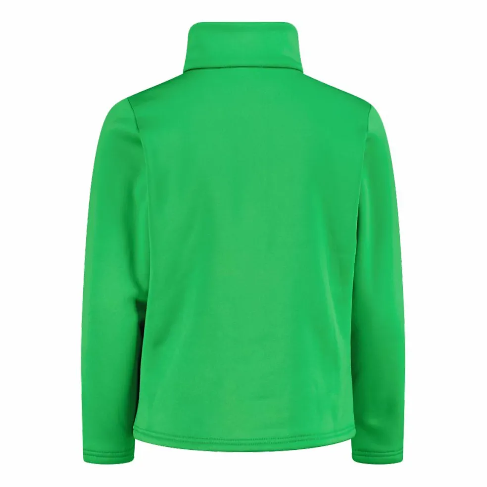 Jungen Stretch Performance Stehkragenshirt mit kurzem Reißverschluss