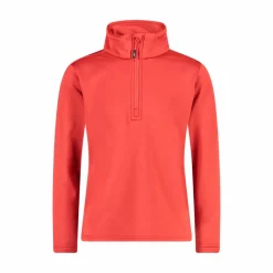 Jungen Stretch Performance Stehkragenshirt mit kurzem Reißverschluss