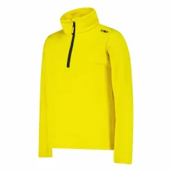 Jungen Stretch Performance Stehkragenshirt mit kurzem Reißverschluss