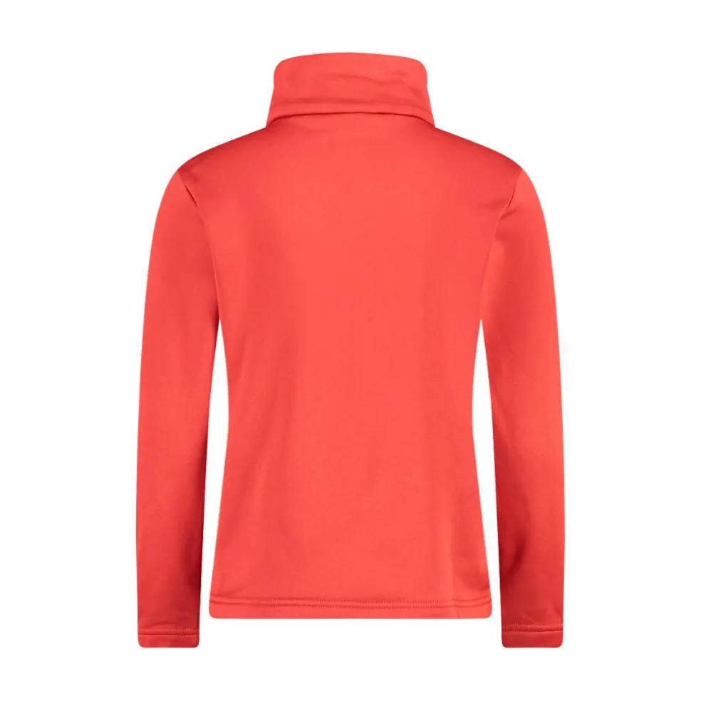 Jungen Stretch Performance Stehkragenshirt mit kurzem Reißverschluss