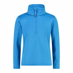 Jungen Stretch Performance Stehkragenshirt mit kurzem Reißverschluss