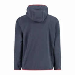 Jungen-Fleecejacke mit Kapuze und durchgehendem Reißverschluss und Color Block