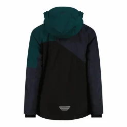 Jungen-Skijacke aus Twill mit fester Kapuze