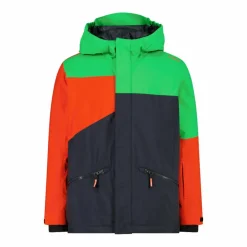 Jungen-Skijacke aus Twill mit fester Kapuze