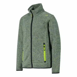 Kapuzenlose Jungen schweres Fleecejacke Knit-Tech in melierter Optik