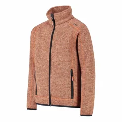 Kapuzenlose Jungen schweres Fleecejacke Knit-Tech in melierter Optik