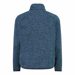 Kapuzenlose Jungen schweres Fleecejacke Knit-Tech in melierter Optik