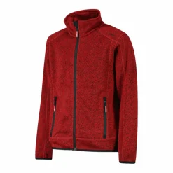 Kapuzenlose Jungen schweres Fleecejacke Knit-Tech in melierter Optik