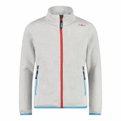 Kapuzenlose Mädchen schweres Fleecejacke Knit-Tech in melierter Optik