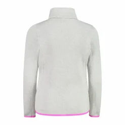 Kapuzenlose Mädchen schweres Fleecejacke Knit-Tech in melierter Optik