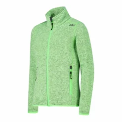 Kapuzenlose Mädchen schweres Fleecejacke Knit-Tech in melierter Optik