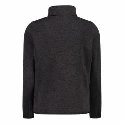 Kapuzenlose Mädchen schweres Fleecejacke Knit-Tech in melierter Optik