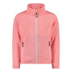 Kapuzenlose Mädchen schweres Fleecejacke Knit-Tech in melierter Optik