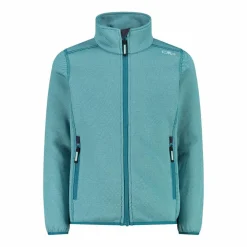 Kapuzenlose Mädchen schweres Fleecejacke Knit-Tech in melierter Optik