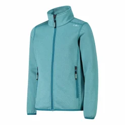 Kapuzenlose Mädchen schweres Fleecejacke Knit-Tech in melierter Optik