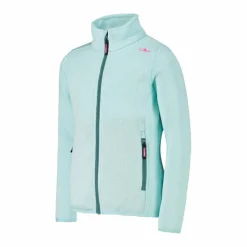 Kapuzenlose Mädchen schweres Fleecejacke Knit-Tech in melierter Optik