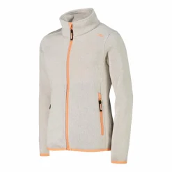 Kapuzenlose Mädchen schweres Fleecejacke Knit-Tech in melierter Optik