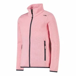 Kapuzenlose Mädchen schweres Fleecejacke Knit-Tech in melierter Optik