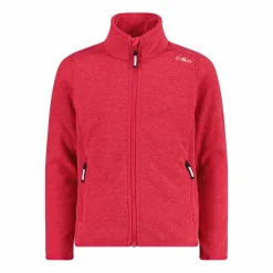 Kapuzenlose Mädchen schweres Fleecejacke Knit-Tech in melierter Optik