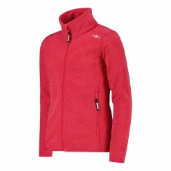 Kapuzenlose Mädchen schweres Fleecejacke Knit-Tech in melierter Optik