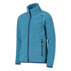 Kapuzenlose Mädchen schweres Fleecejacke Knit-Tech in melierter Optik