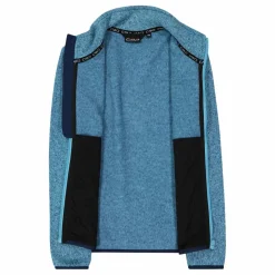 Kapuzenlose Mädchen schweres Fleecejacke Knit-Tech in melierter Optik