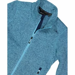 Kapuzenlose Mädchen schweres Fleecejacke Knit-Tech in melierter Optik