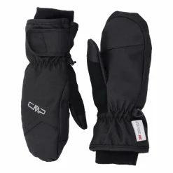 Kinder Mehrfarbige Wattierte Ski-Fäustlinge aus Softshell