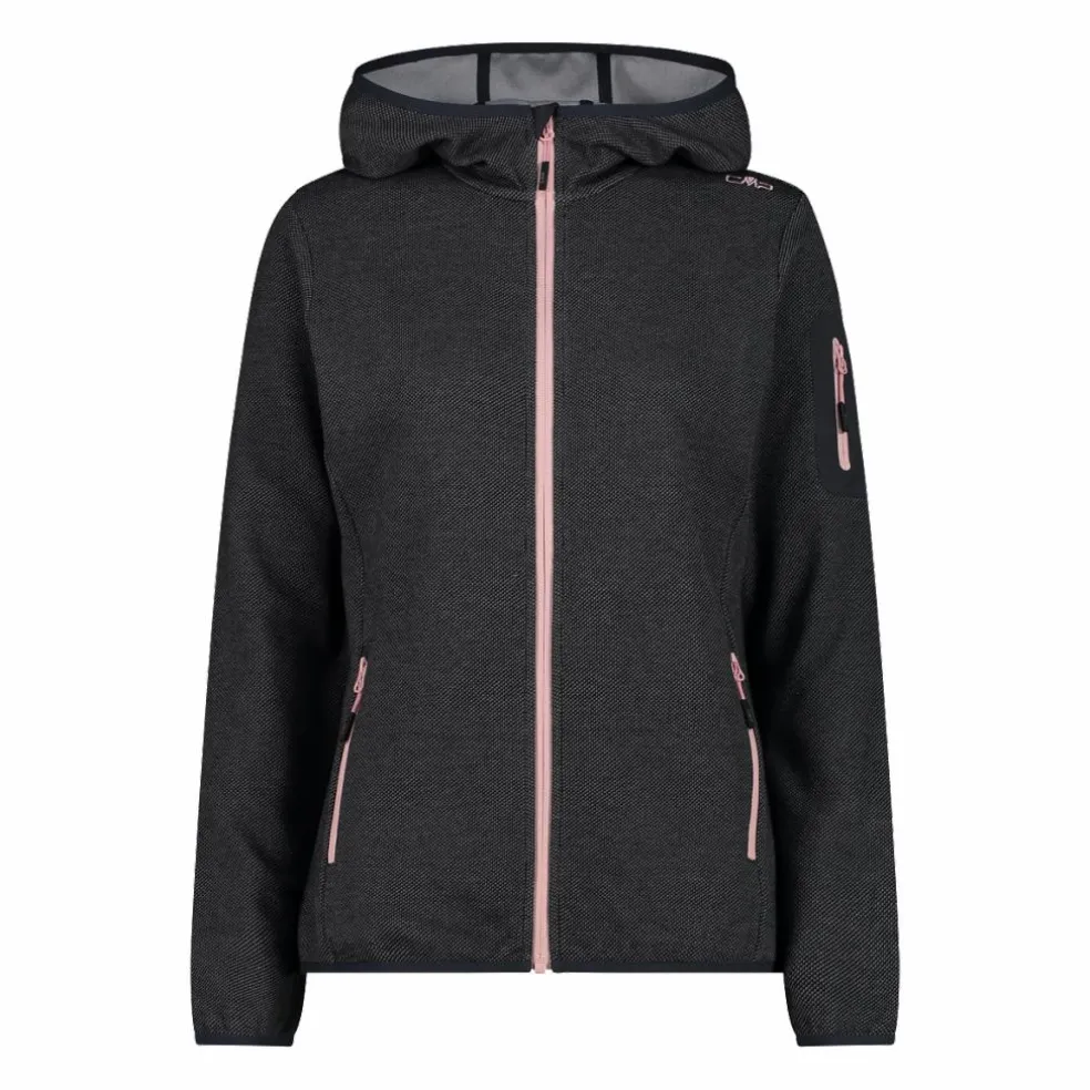 Knit-Tech-Fleece mit Kapuze und Mesh