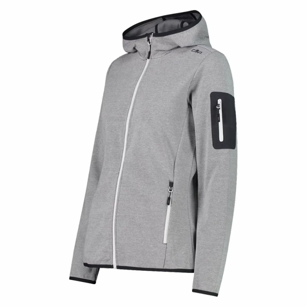 Knit-Tech-Fleece mit Kapuze und Mesh