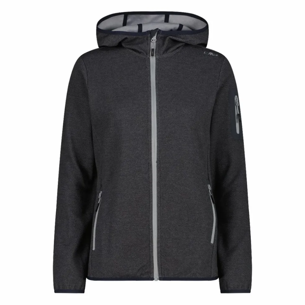 Knit-Tech-Fleece mit Kapuze und Mesh