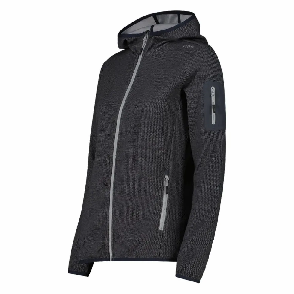 Knit-Tech-Fleece mit Kapuze und Mesh