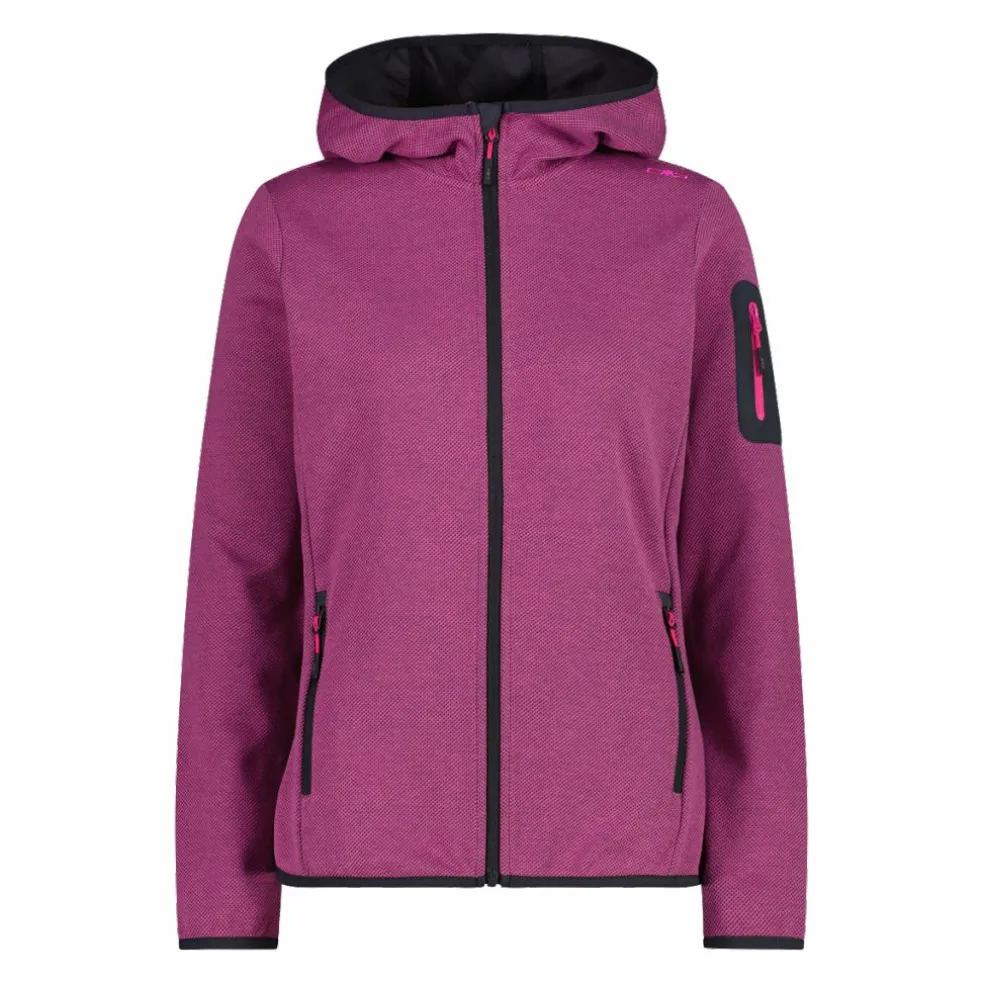 Knit-Tech-Fleece mit Kapuze und Mesh