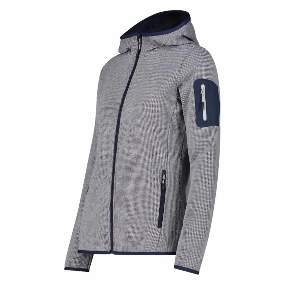 Knit-Tech-Fleece mit Kapuze und Mesh