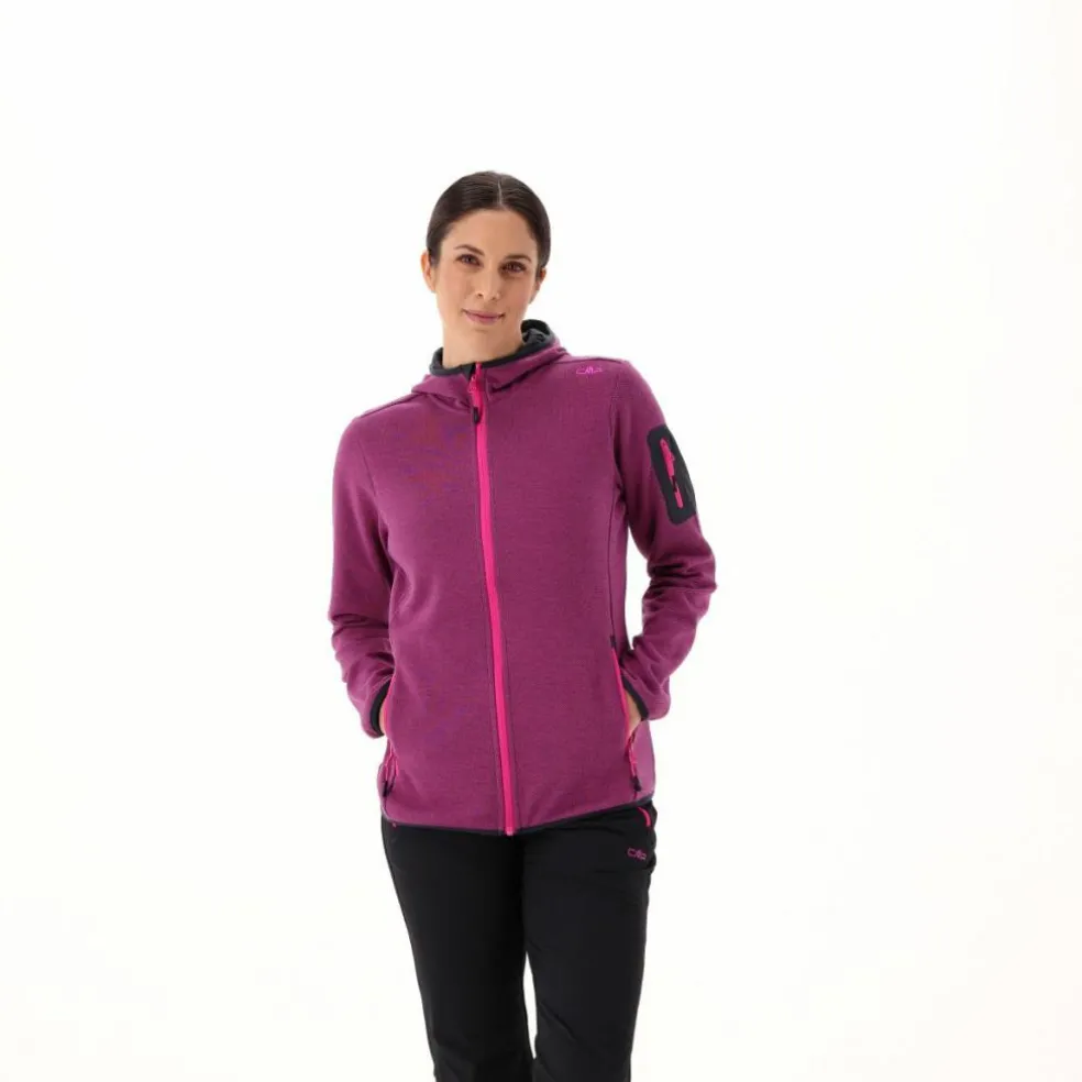 Knit-Tech-Fleece mit Kapuze und Mesh