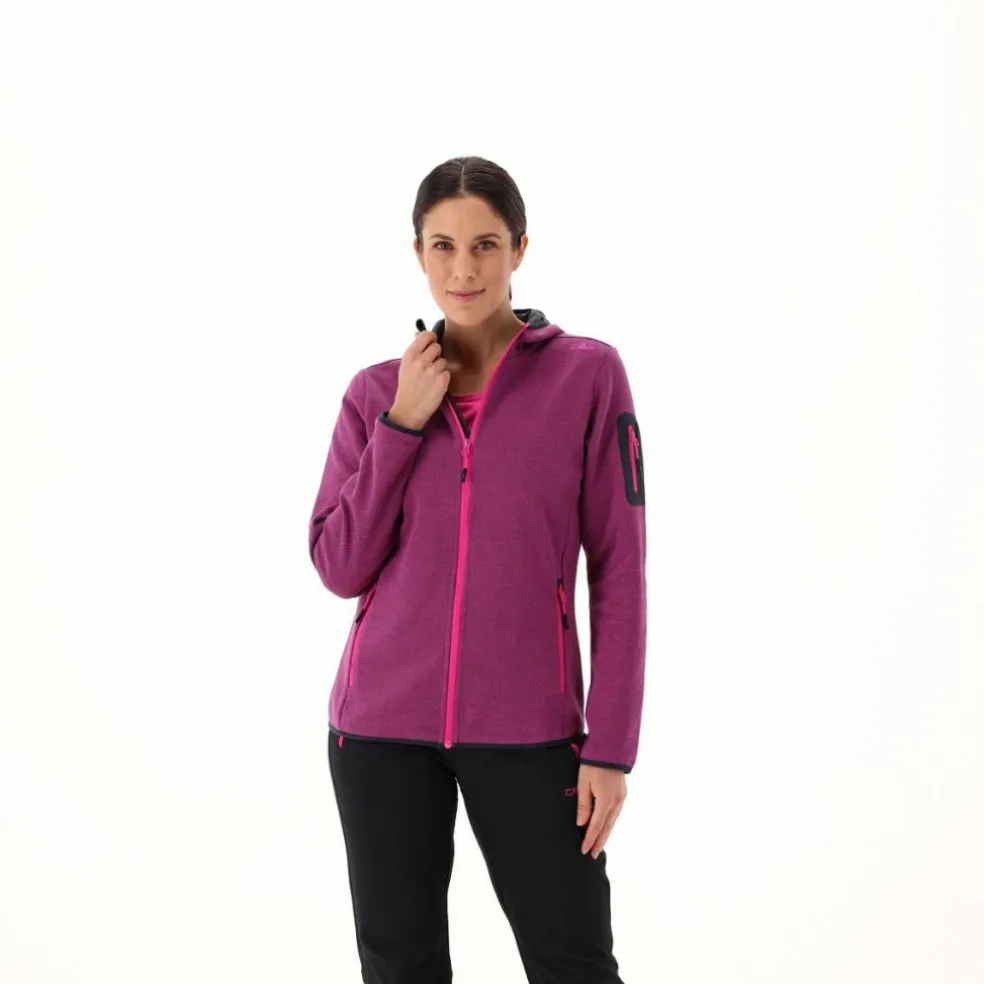 Knit-Tech-Fleece mit Kapuze und Mesh