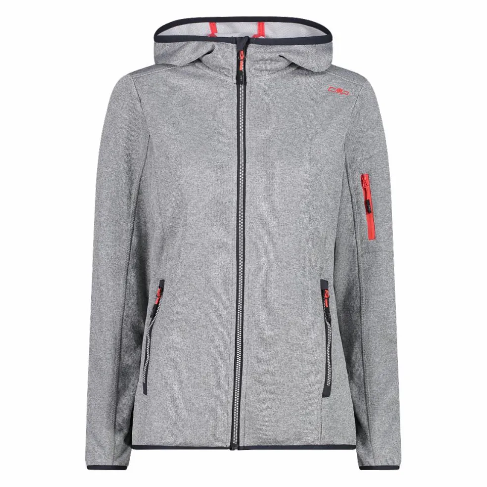 Knit-Tech-Fleece mit Kapuze und Mesh