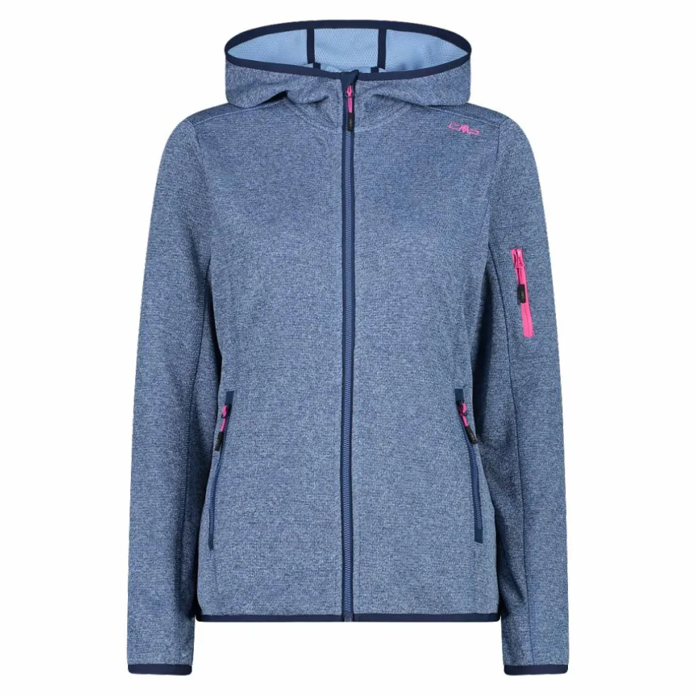 Knit-Tech-Fleece mit Kapuze und Mesh